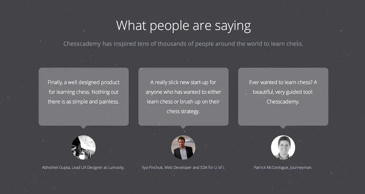 Testimonials and user experiences